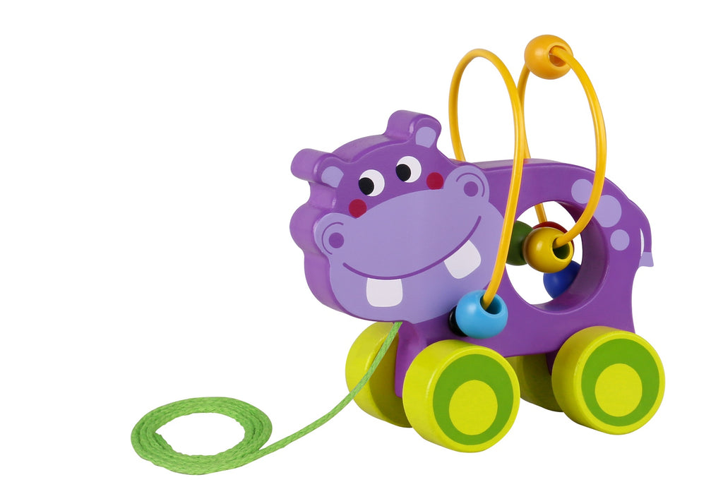 Tooky Toy | Beads Pull Along - Hippo