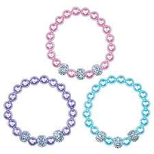 Pink Poppy | Pearl and Glitter Bead Bracelet BCF-408 | Various
