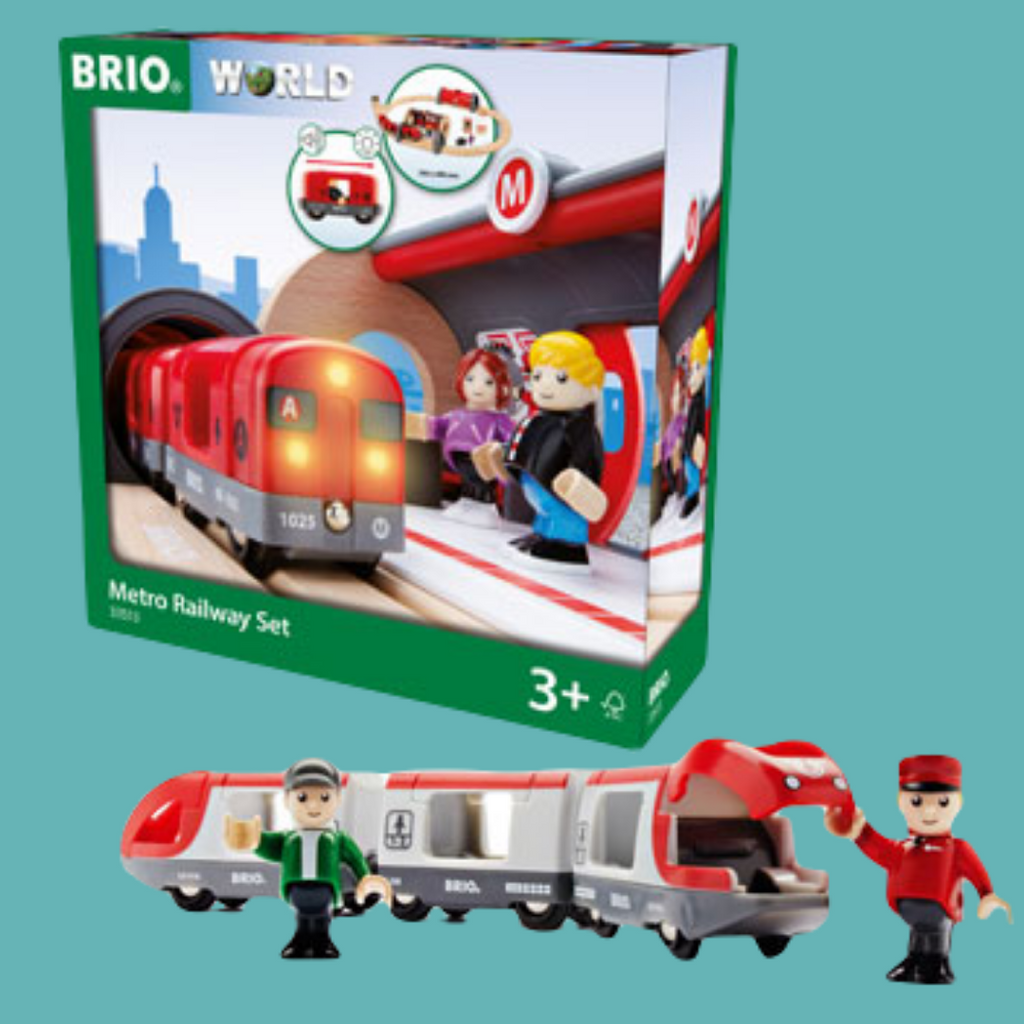 BRIO World Wooden Railway Train Set Safari Train by Brio