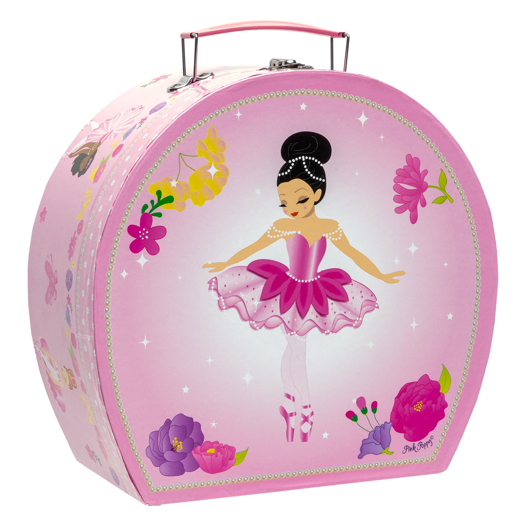 Pink Poppy |  Ballerina Bouquet tea set in carry case | TEA403P