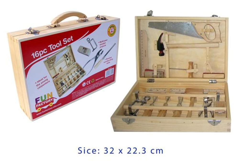 Fun Factory | 16pc Wooden Tool Set with Metal Tools