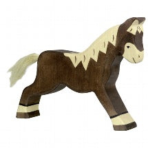 HOLZTIGER | Horse Running Dark Brown | 80034