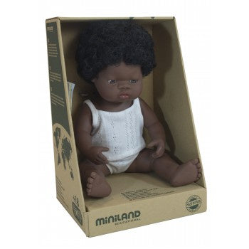Miniland | 38cm | African | Girl | Boxed
