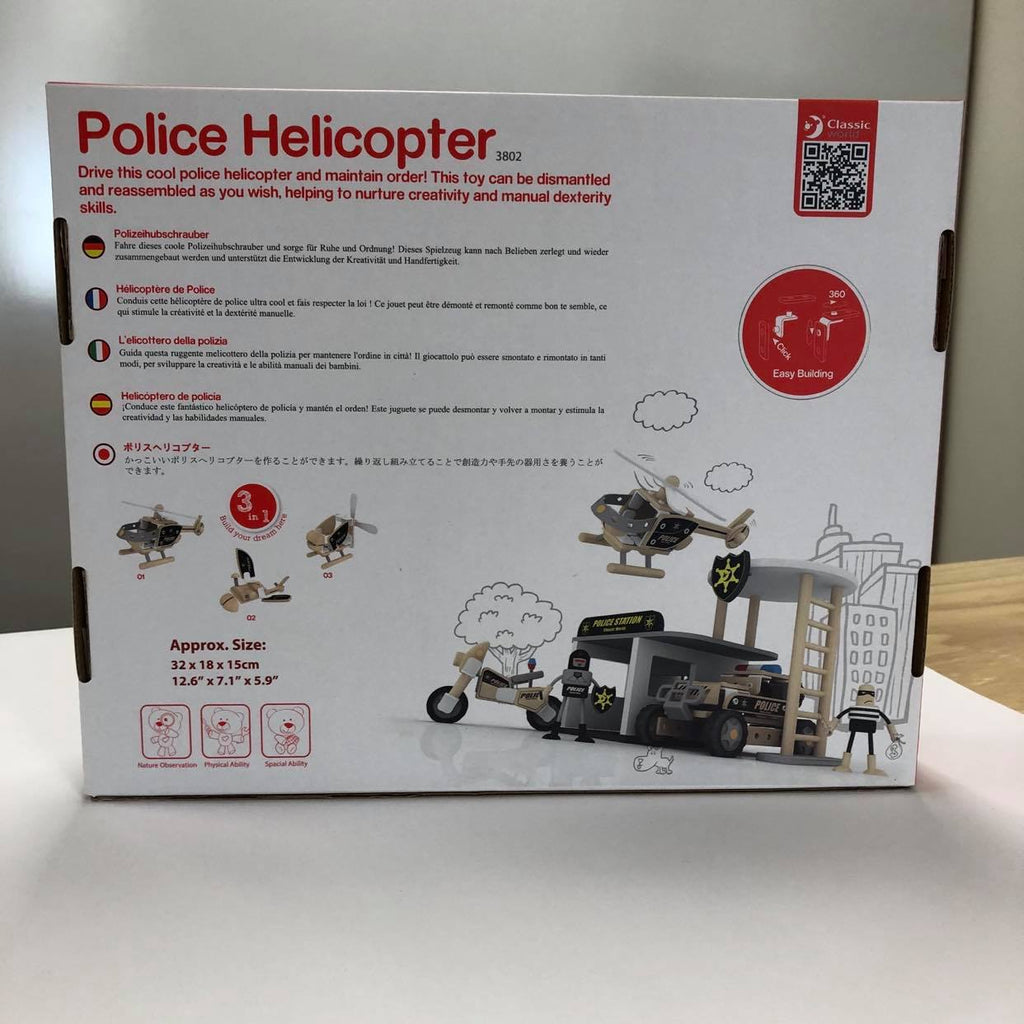Classic World | Police Helicopter 3-in-1 | 37pc