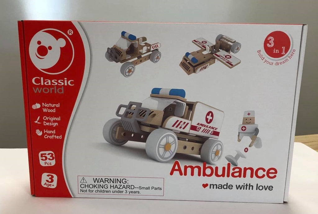 Classic World | Ambulance 3-in-1 | 51pc