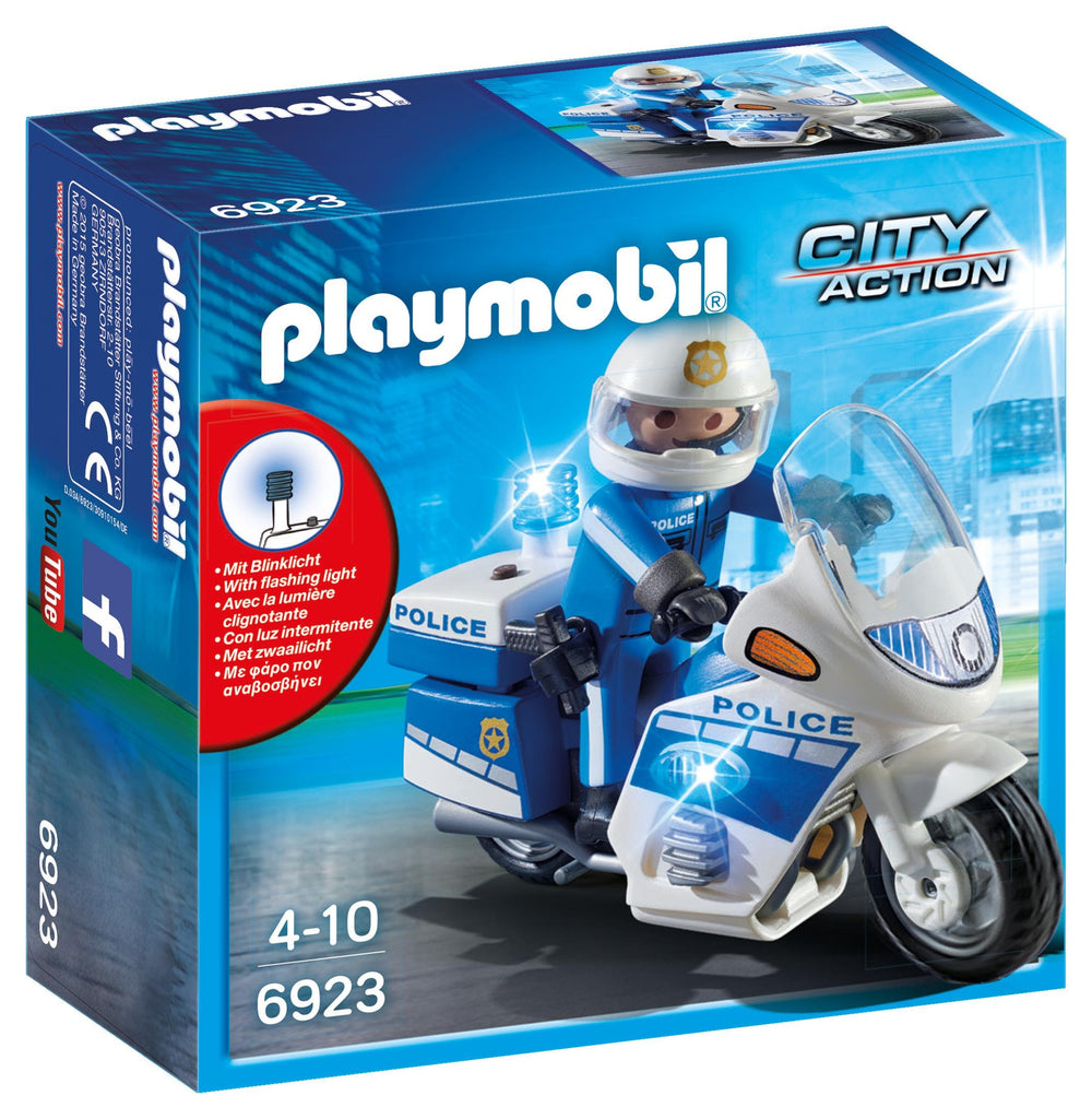 Playmobil | City Action | 6923 Police Bike with Light
