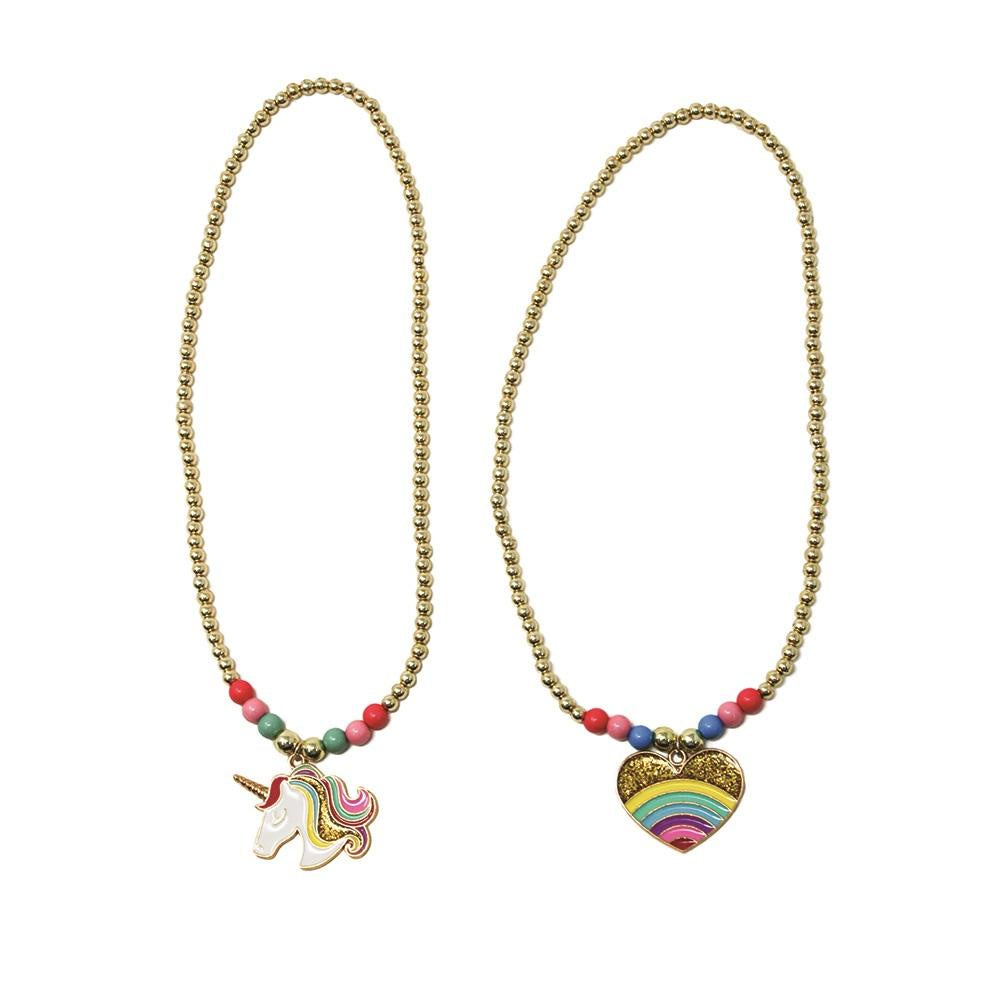 Pink Poppy | Rainbows & Unicorns Beaded Necklace | NCM100