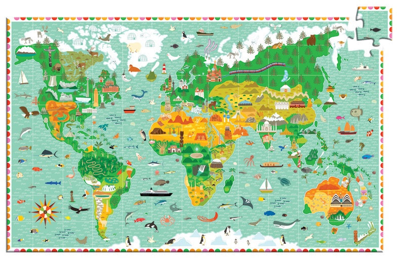 Djeco | 200pc | Around The World |  Observation Puzzle | DJ7412