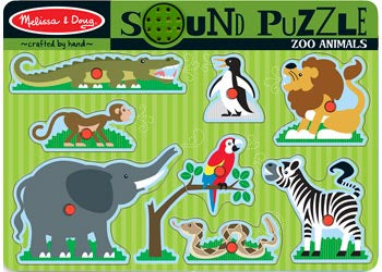 Melissa & Doug | Puzzles | Sound Puzzle - Zoo Animals