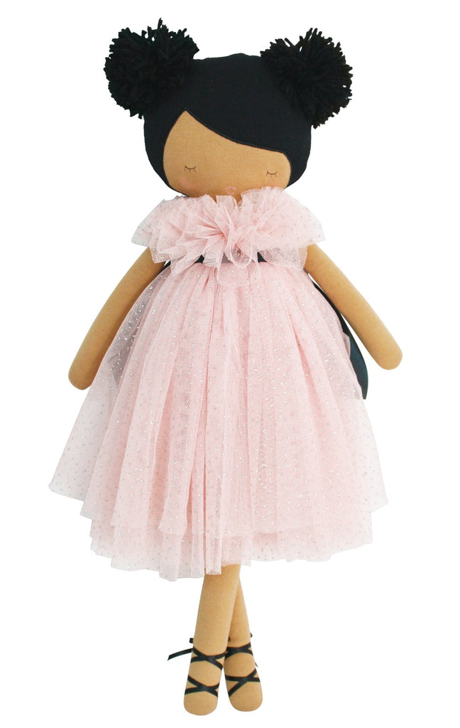 Alimrose | Valentina Pom Pom Doll Sparkle Pink 48cm