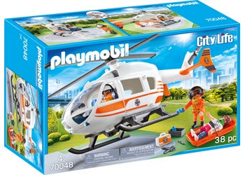 Helicopter Helicoptero Playmobil Playmobil City Life 70048 Rescue
