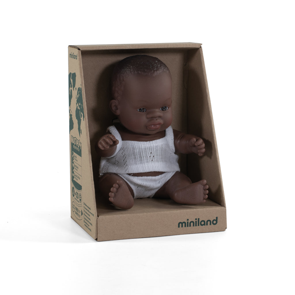 Miniland | 21cm | African | Girl | Boxed