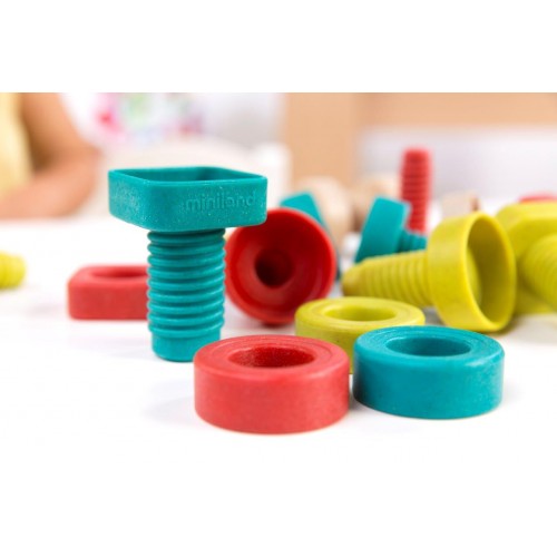 Miniland | ECO Activity Nuts & Bolts | 28 pieces