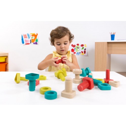 Miniland | ECO Activity Nuts & Bolts | 28 pieces