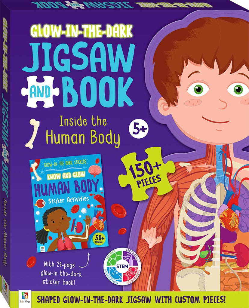 Glow in the dark Jigsaw and Book | Human Body