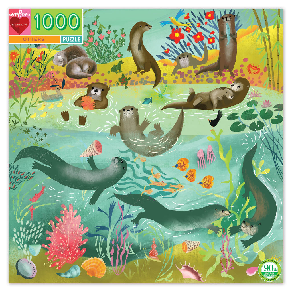EeBoo | 1000pc Puzzle | Otters