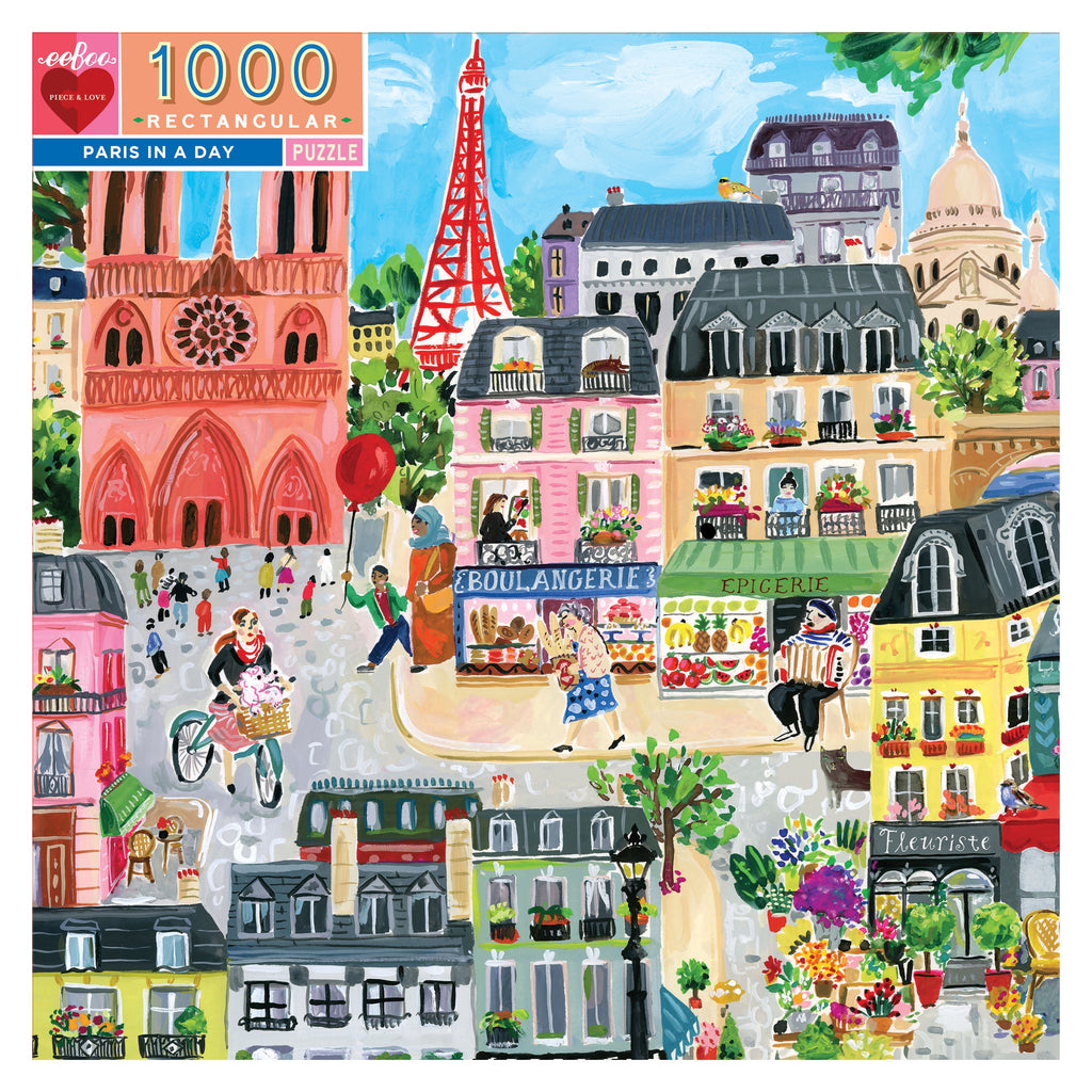 EeBoo |1000pc Puzzle | Paris in a Day