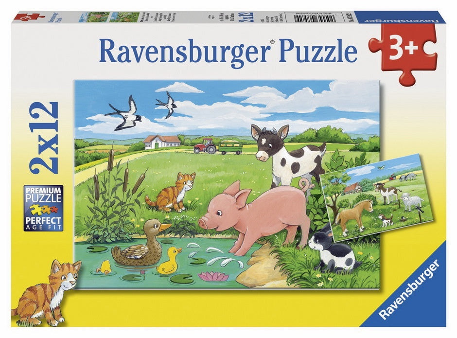 Ravensbuger | 2 X 12pc | 075829 Baby Farm Animals