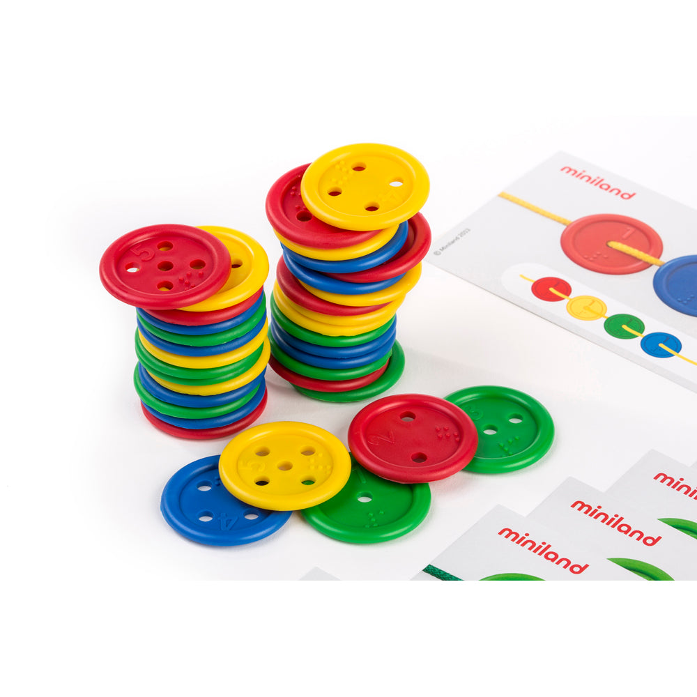 Miniland | Activity Buttons Braille & Numbers
