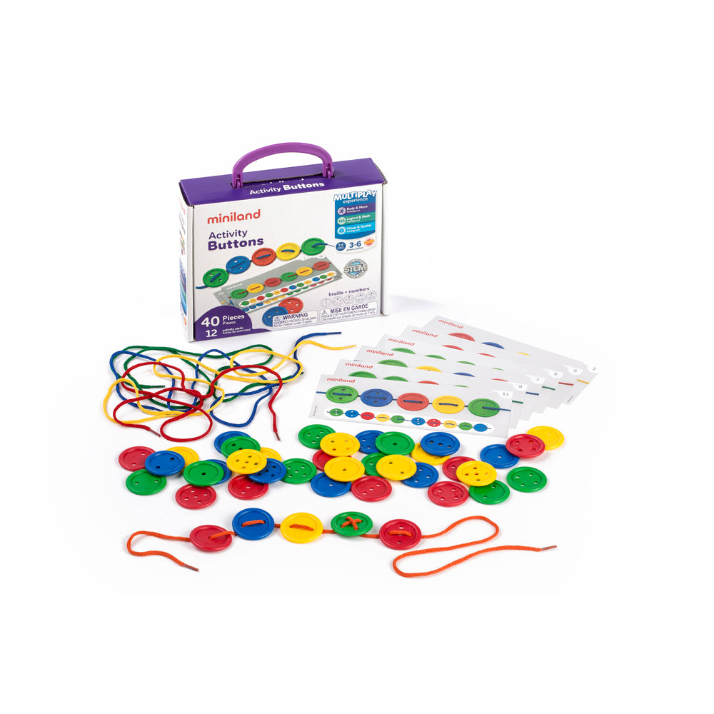 Miniland | Activity Buttons Braille & Numbers