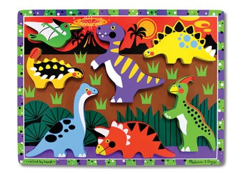 Melissa & Doug | Puzzles | Chunky Puzzle - Dinosaurs