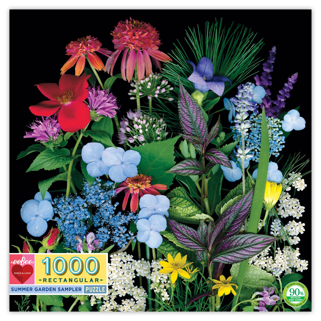 EeBoo | 1000pc Puzzle | Summer Garden Sampler