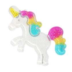 Pink Poppy | Rainbow glitter unicorn hairclip | HC139