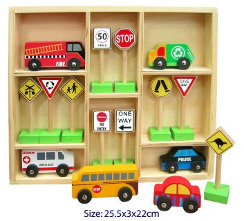 Fun Factory | Wooden Cars and Traffic Signs