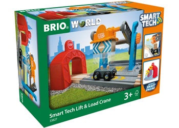 Brio Trains Smart Tech Lift Load Crane – Kids Play Toys