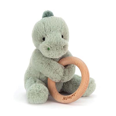 Jellycat | Shooshu | Dino with Wooden Ring