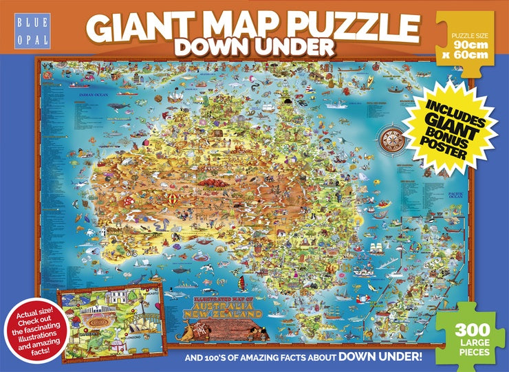 Blue Opal | Giant Map Puzzle Down Under