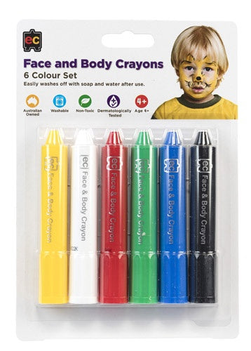 Face and Body Crayons 6pk