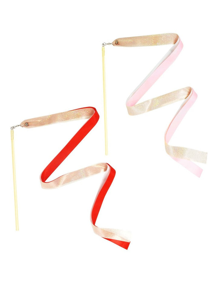 Pink Poppy | Sparkle celebration ribbon wand | WD078