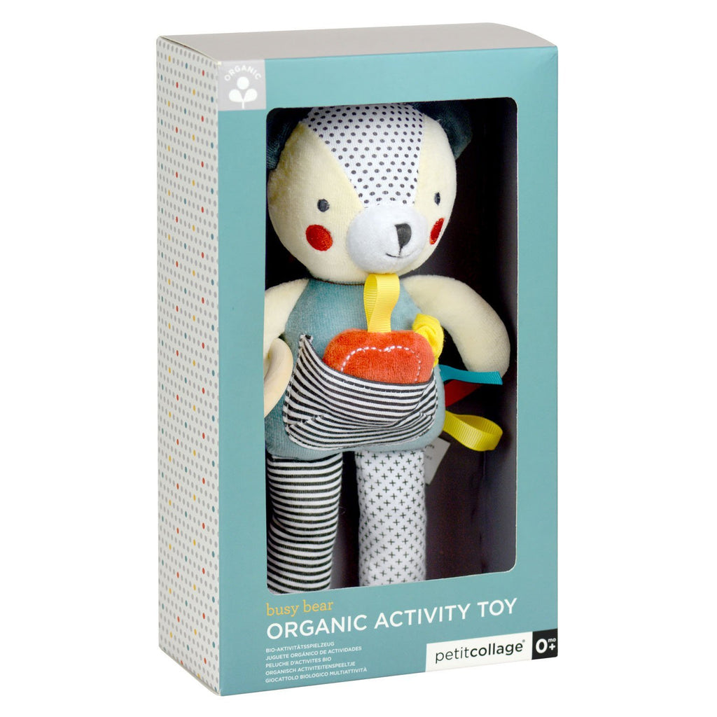 Petit collage | Busy Bear | Organic Activity Toy