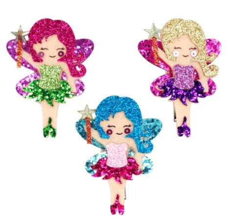 Pink Poppy | Glitter Fairy Hair Clips