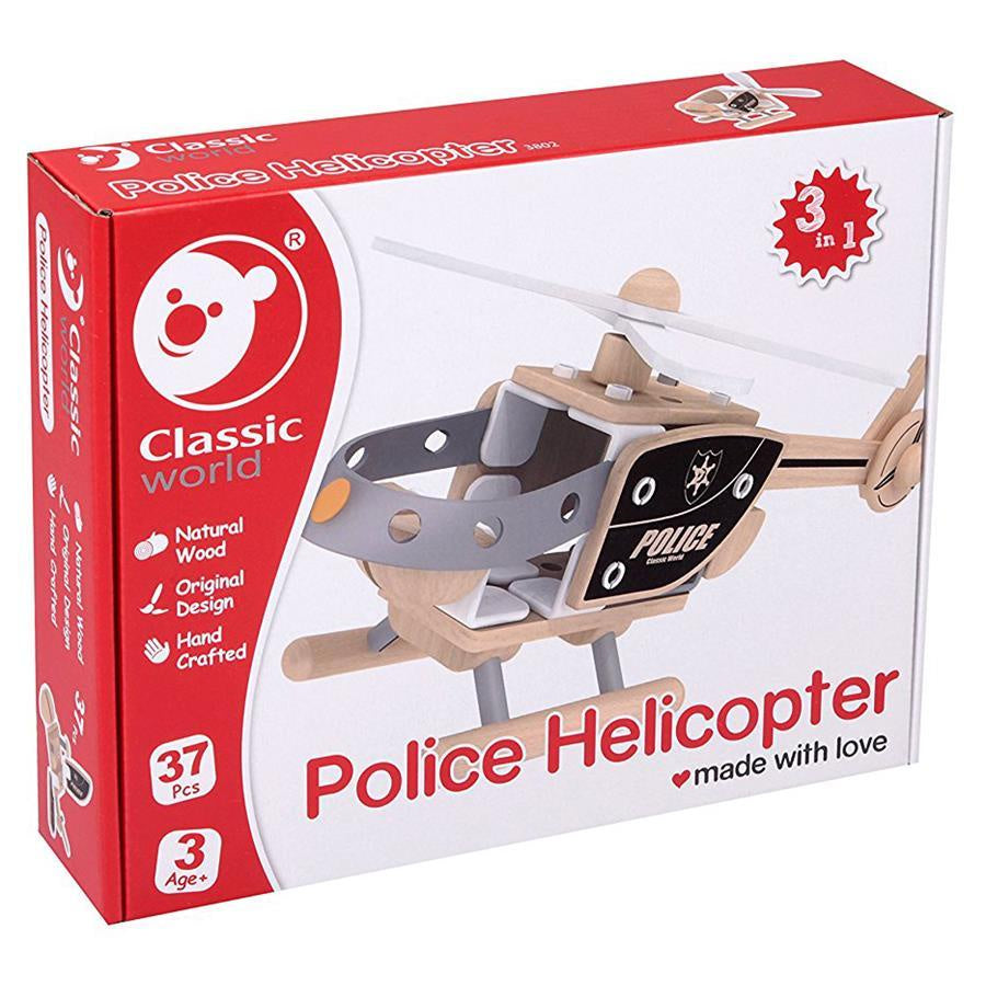 Classic World | Police Helicopter 3-in-1 | 37pc
