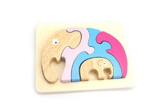 Wooden Stacking Jigsaw | Elephant and Baby