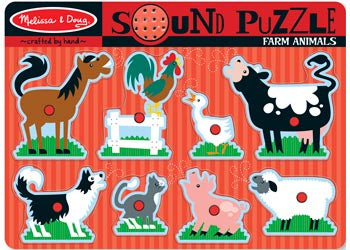 Melissa & Doug | Puzzles | Sound Puzzle - Farm Animals