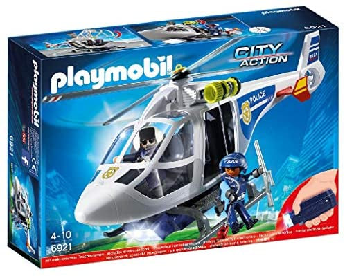 Playmobil | City Action | 6921 Police Helicopter with LED Searchlight