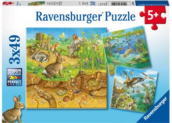 Ravensburger | 3 x 49 pc | 080502 Animals In Their Habitats