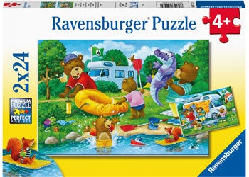 Ravensburger | 2 x 24 pc | 052479 Bear Family Camping Trip