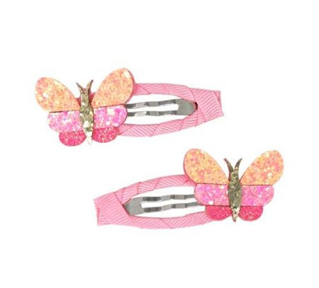 Pink Poppy | Butterfly Skies Hair Elastics