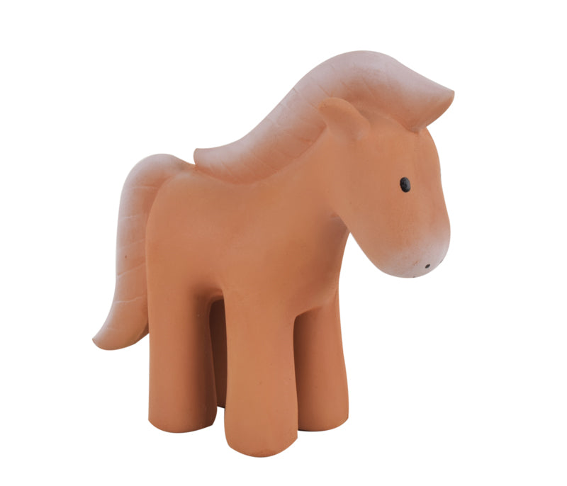 Tikiri Natural Rubber Teether | Farm | Horse