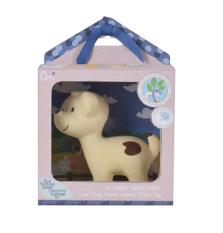 Tikiri Natural Rubber Teether | Farm | Puppy