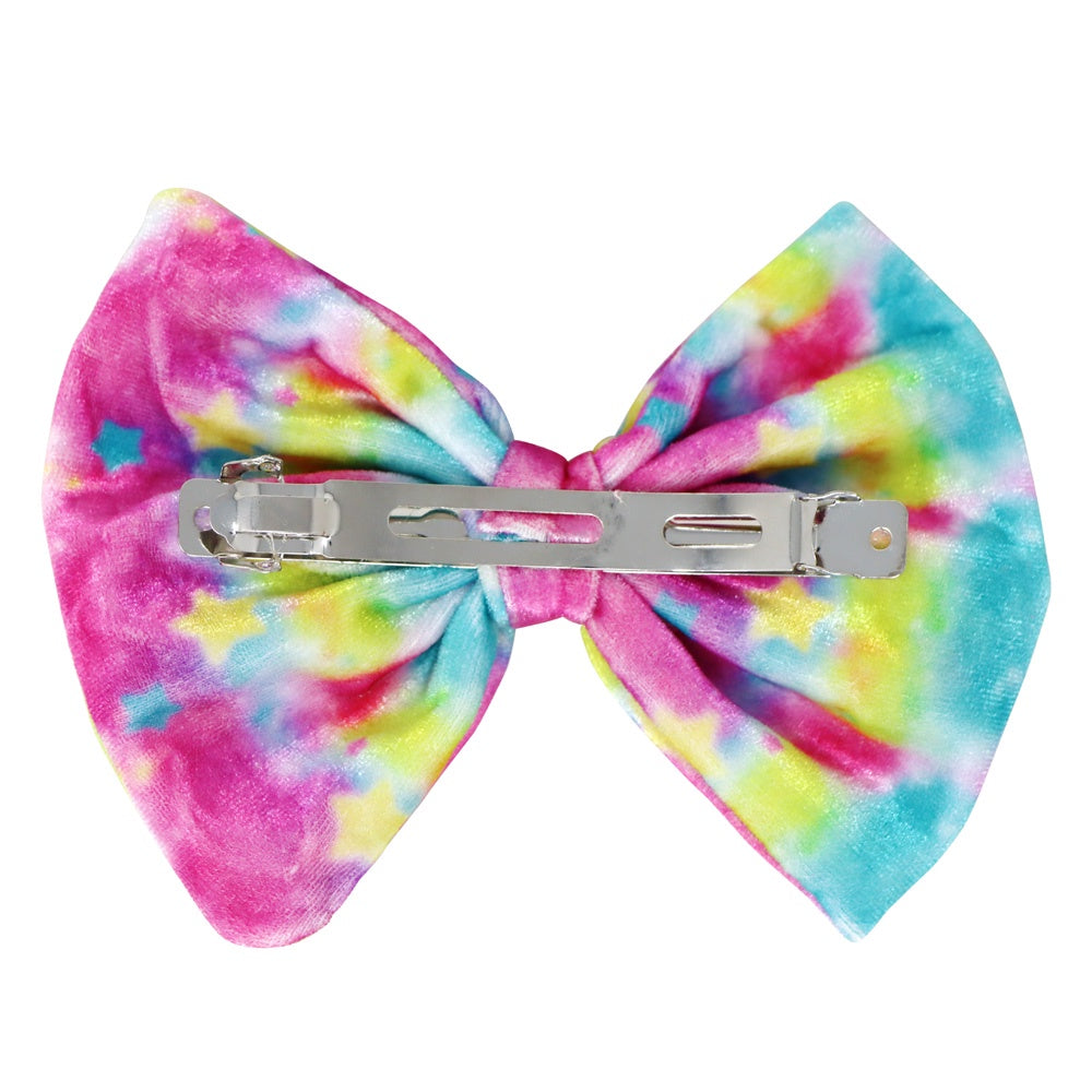 Pink Poppy | Rainbow Velvet Dream Hair Clip