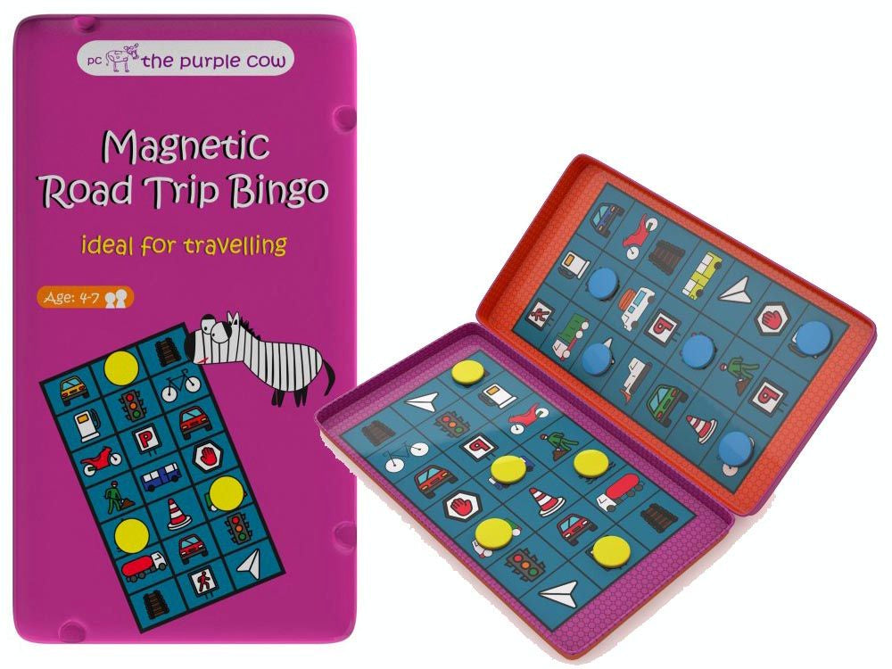 The Purple Cow | Magnetic Travel Game | Road Trip Bingo