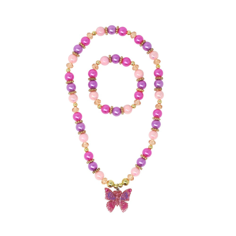 Pink Poppy | Butterfly Skies Necklace & Bracelet