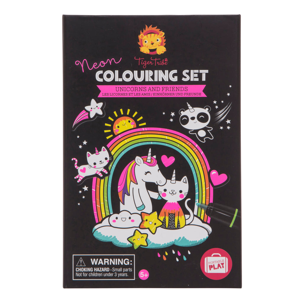 Tiger Tribe | Colouring In Set | Neon Unicorns & Friends