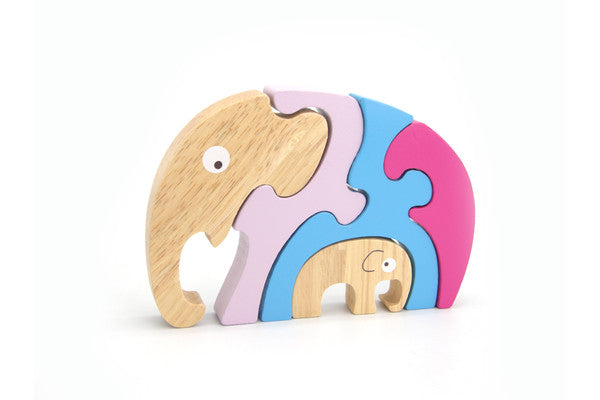 Wooden Stacking Jigsaw | Elephant and Baby