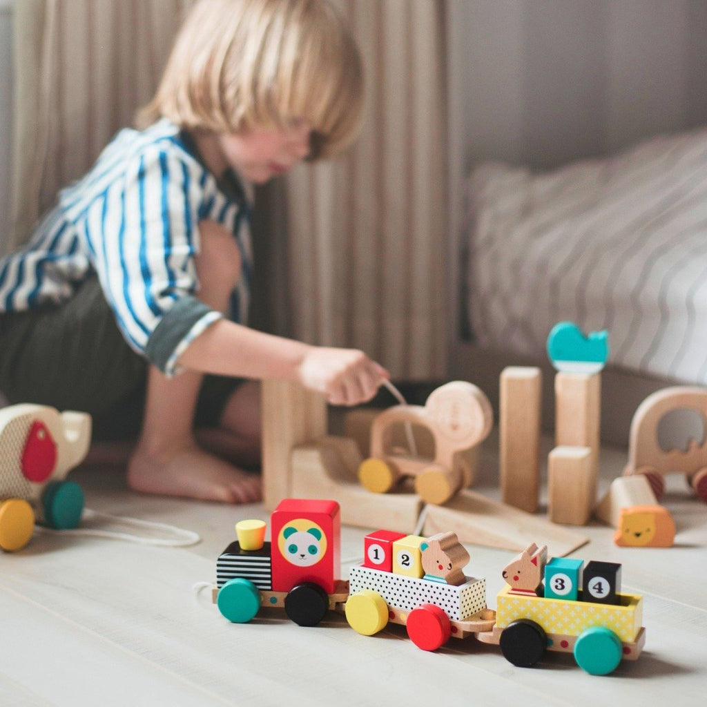 Petit Collage | Animal Friends Wooden Train